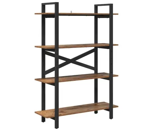 Grāmatu Plaukts Vecs Koks 100 X 33,5 X 140 Cm Inženierijas Koks Vidaxl