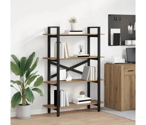 Grāmatu Plaukts Artisānā Ozols 100 X 33,5 X 140 Cm Vidaxl