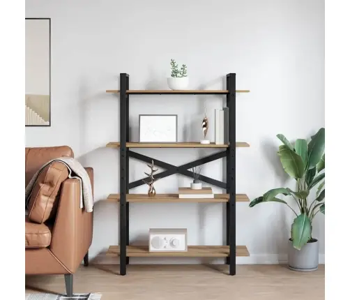 Grāmatu Plaukts Artisānā Ozols 100 X 33,5 X 140 Cm Vidaxl