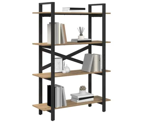 Grāmatu Plaukts Artisānā Ozols 100 X 33,5 X 140 Cm Vidaxl