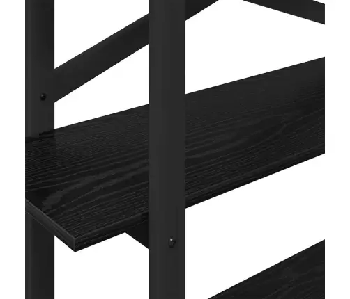 Grāmatu Plaukts Melns Ozolkoks 100 X 33,5 X 102 Cm Vidaxl