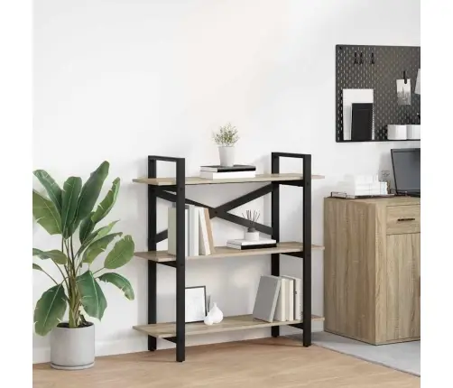 Grāmatu Plaukts Sonoma Ozols 100 X 33,5 X 102 Cm Vidaxl