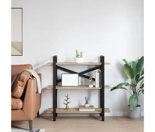 Grāmatu Plaukts Sonoma Ozols 100 X 33,5 X 102 Cm Vidaxl