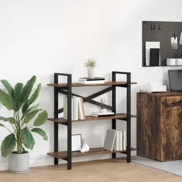 Grāmatu Plaukts Dūmaka Ozols 100 X 33,5 X 102 Cm Vidaxl