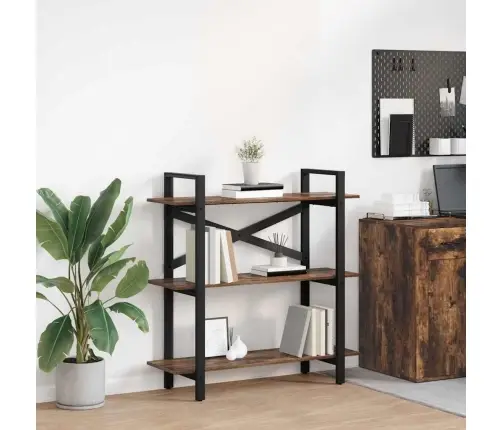 Grāmatu Plaukts Dūmaka Ozols 100 X 33,5 X 102 Cm Vidaxl