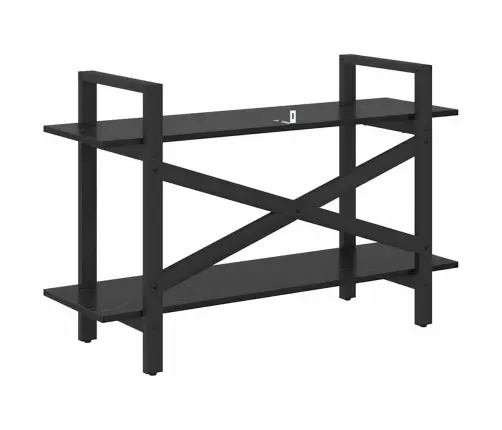 Grāmatu Plaukts Melns Ozolkoks 100 X 33,5 X 64 Cm Vidaxl