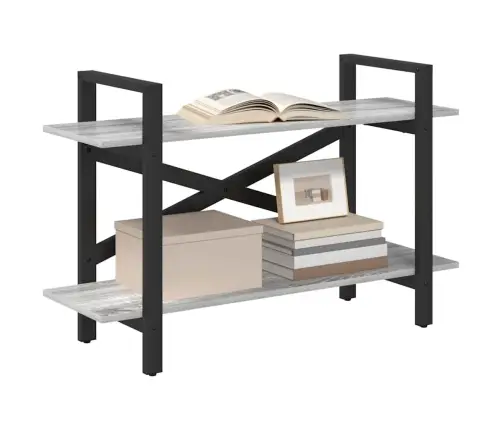 Grāmatu Plaukts Pelēks Sonoma 100 X 33,5 X 64 Cm Vidaxl