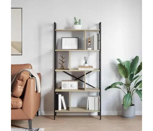 Raamatukapp Sonoma Tamm 75 X 30 X 156 Cm Tehispuit