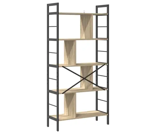 Raamatukapp Sonoma Tamm 75 X 30 X 156 Cm Tehispuit