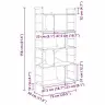 Raamatukapp Sonoma Tamm 75 X 30 X 156 Cm Tehispuit