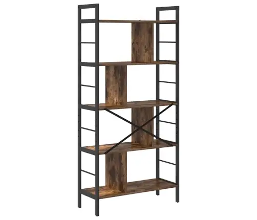 Grāmatu Plaukts Dūmaka Ozols 75 X 30 X 156 Cm Inženierijas Koks Vidaxl