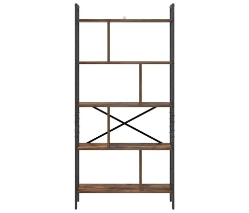 Grāmatu Plaukts Dūmaka Ozols 75 X 30 X 156 Cm Inženierijas Koks Vidaxl