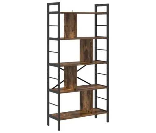 Grāmatu Plaukts Dūmaka Ozols 75 X 30 X 156 Cm Inženierijas Koks Vidaxl