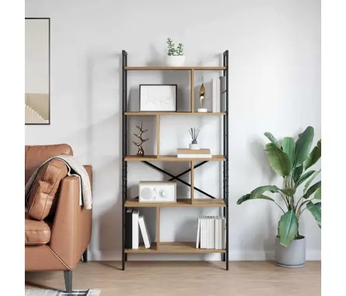 Grāmatu Plaukts Artisānā Ozols 75 X 30 X 156 Cm Vidaxl