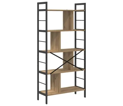 Grāmatu Plaukts Artisānā Ozols 75 X 30 X 156 Cm Vidaxl