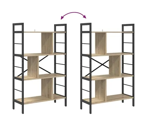 Raamatukapp Sonoma Tamm 75 X 30 X 123,5 Cm Tehispuit