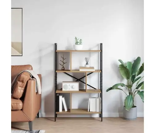 Grāmatu Plaukts Artisānā Ozols 75 X 30 X 123,5 Cm Vidaxl