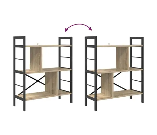 Knygų Lentyna Sonoma Ąžuolas 75 X 30 X 91 Cm Apdirbta Mediena