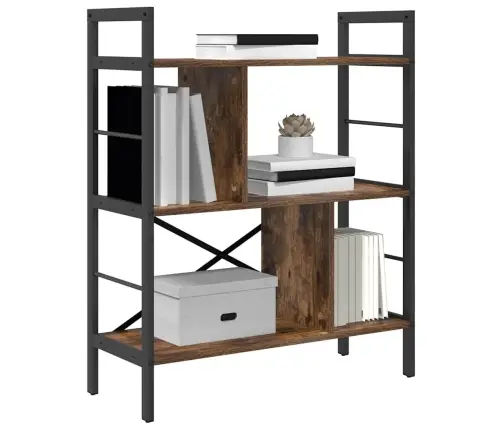 Grāmatu Plaukts Dūmaka Ozols 75 X 30 X 91 Cm Inženierijas Koks Vidaxl