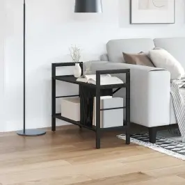 Grāmatu Plaukts Melns Ozolkoks 75 X 30 X 58,5 Cm Vidaxl