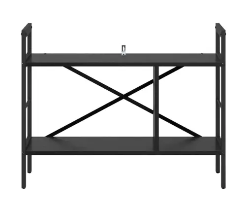 Grāmatu Plaukts Melns Ozolkoks 75 X 30 X 58,5 Cm Vidaxl