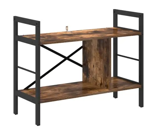 Knygų Lentyna Rūkyta Ąžuolas 75 X 30 X 58,5 Cm Apdirbta Mediena