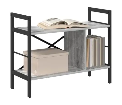 Grāmatu Plaukts Pelēks Sonoma 75 X 30 X 58,5 Cm Vidaxl