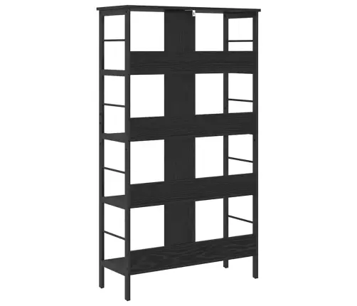 Raamatukapp Must Tamm 82 X 32 X 144,5 Cm Tehispuit