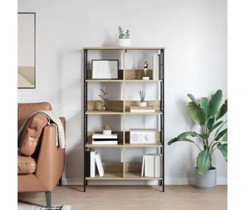 Grāmatu Plaukts Sonoma Ozols 82 X 32 X 144,5 Cm Vidaxl