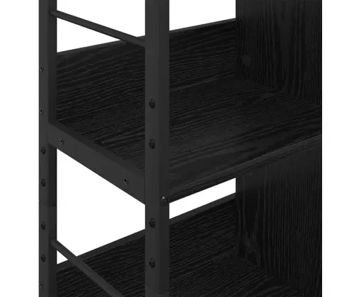 Grāmatu Plaukts Melns Ozolkoks 82 X 32 X 112 Cm Vidaxl