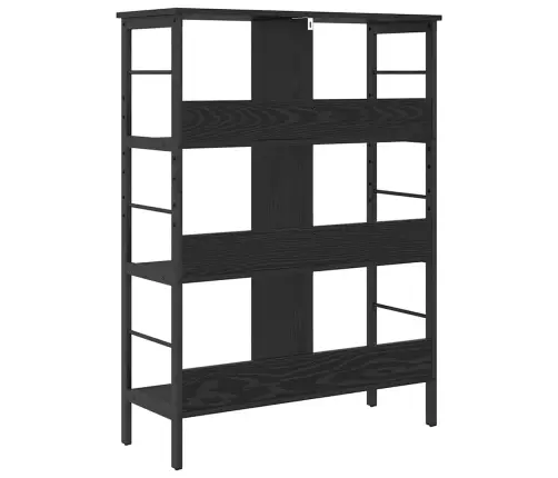 Grāmatu Plaukts Melns Ozolkoks 82 X 32 X 112 Cm Vidaxl