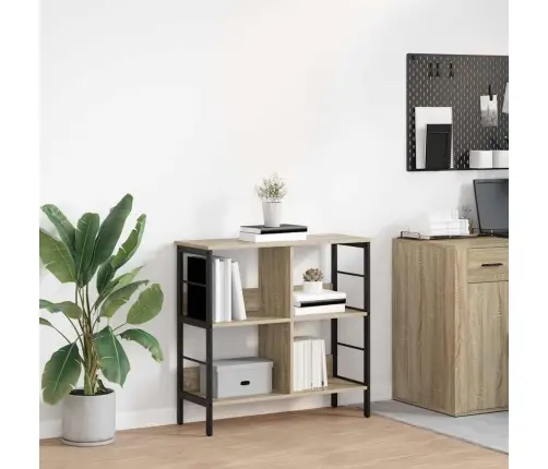 Grāmatu Plaukts Sonoma Ozols 82 X 32 X 79 Cm Inženierijas Koks Vidaxl