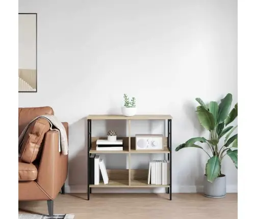 Grāmatu Plaukts Sonoma Ozols 82 X 32 X 79 Cm Inženierijas Koks Vidaxl