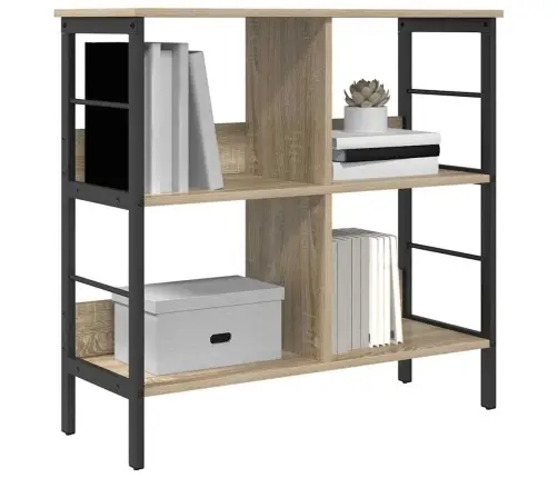 Grāmatu Plaukts Sonoma Ozols 82 X 32 X 79 Cm Inženierijas Koks Vidaxl