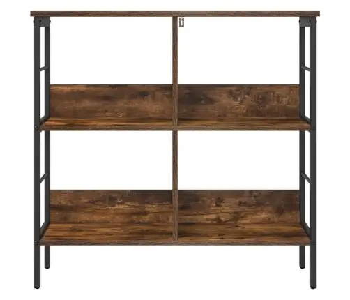 Grāmatu Plaukts Dūmaka Ozols 82 X 32 X 79 Cm Inženierijas Koks Vidaxl