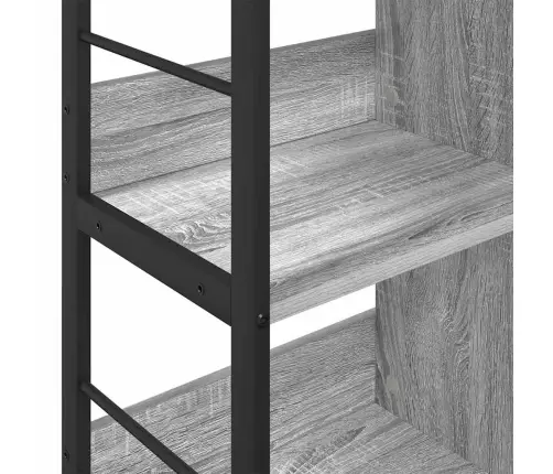 Grāmatu Plaukts Pelēks Sonoma 82 X 32 X 79 Cm Inženierijas Koks Vidaxl