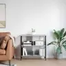 Grāmatu Plaukts Pelēks Sonoma 82 X 32 X 79 Cm Inženierijas Koks Vidaxl