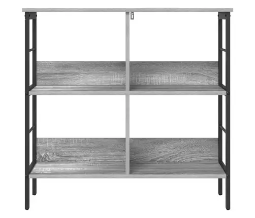 Grāmatu Plaukts Pelēks Sonoma 82 X 32 X 79 Cm Inženierijas Koks Vidaxl