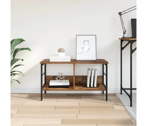 Grāmatu Plaukts Vecs Koks 82 X 32 X 47 Cm Inženierijas Koks Vidaxl