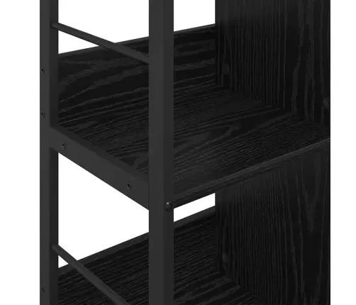 Grāmatu Plaukts Melns Ozolkoks 102 X 32 X 72,5 Cm Vidaxl