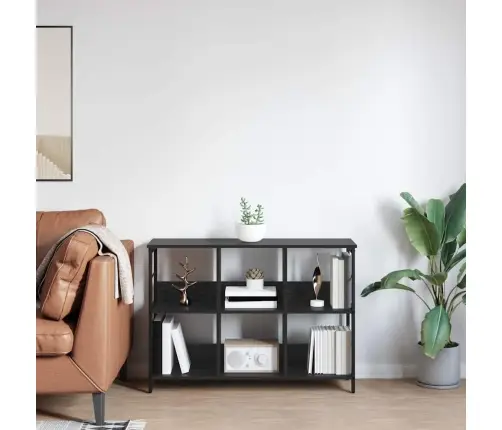 Grāmatu Plaukts Melns Ozolkoks 102 X 32 X 72,5 Cm Vidaxl