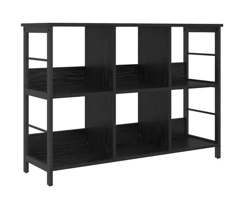 Grāmatu Plaukts Melns Ozolkoks 102 X 32 X 72,5 Cm Vidaxl