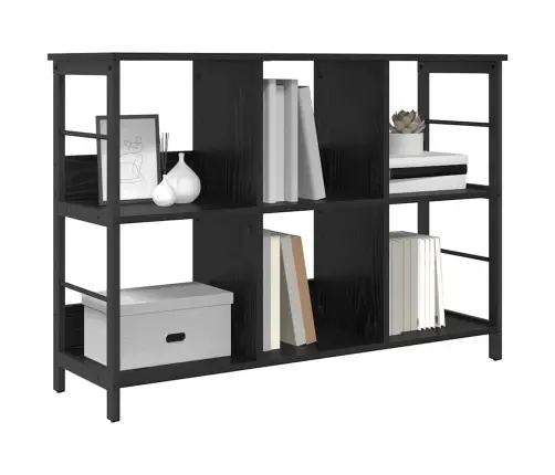 Grāmatu Plaukts Melns Ozolkoks 102 X 32 X 72,5 Cm Vidaxl