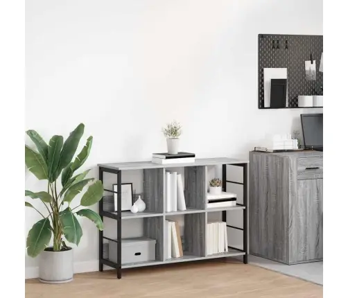 Knygų Lentyna Pilkas Sonoma 102 X 32 X 72,5 Cm Apdirbta Mediena