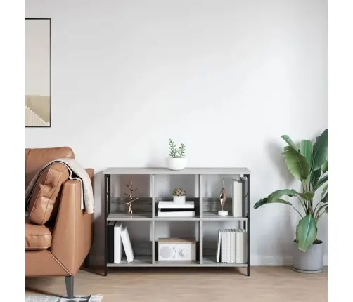 Knygų Lentyna Pilkas Sonoma 102 X 32 X 72,5 Cm Apdirbta Mediena