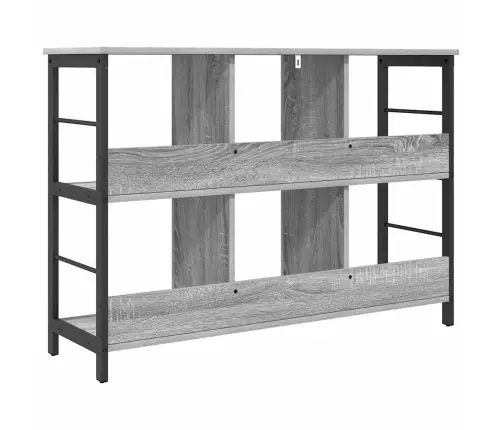 Knygų Lentyna Pilkas Sonoma 102 X 32 X 72,5 Cm Apdirbta Mediena