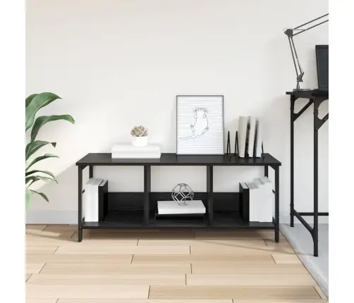 Grāmatu Plaukts Melns Ozolkoks 102 X 32 X 40,5 Cm Vidaxl