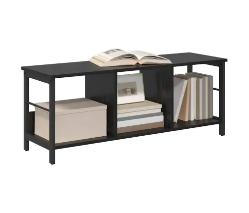 Grāmatu Plaukts Melns Ozolkoks 102 X 32 X 40,5 Cm Vidaxl