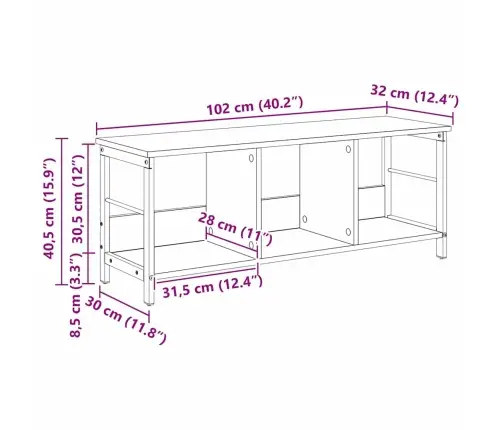 Grāmatu Plaukts Melns Ozolkoks 102 X 32 X 40,5 Cm Vidaxl