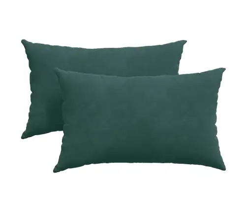 Dīvāna Spilveni 2 Pcs Tumši Zaļa 50 X 30 Cm Korduroja Audums Vidaxl